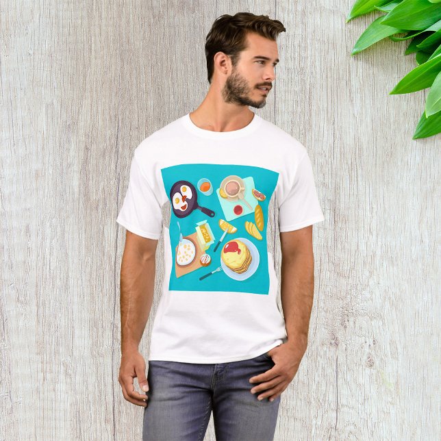 Mjuka frukost Pancakes Eggs-kaffe T Shirt (Skapare uppladdad)