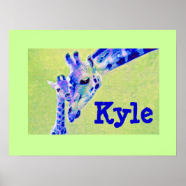 mjuka giraffer poster