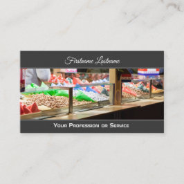 Mjuka godisaffärer med söta rostade mandlar visitkort