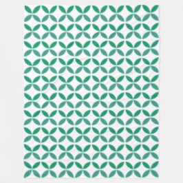 Mjuka grönt- och havskretsar eller blompetter fleecefilt