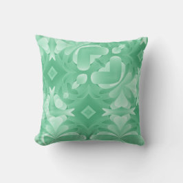 Mjuka Gröntar Hearter och diamanter Kudde