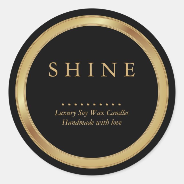 Mjuka Guld- och svarta etiketter av metall (Framsida)