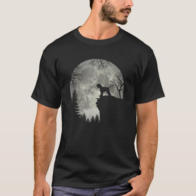 Mjuka jackat hjulförsedda terrier och Måne Hallowe T Shirt (Framsida)