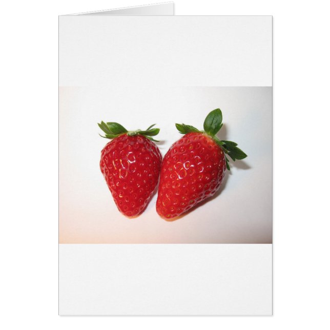 Mjuka jordgubbar hälsningskort (Framsidan)