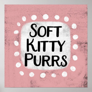 Mjuka Kattunge-purrar Poster väggkonst