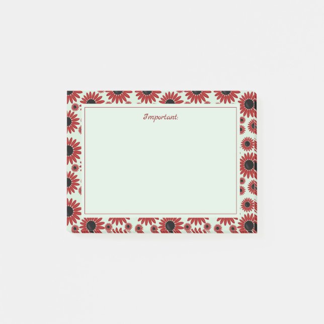Mjuka kejsarinnans blommor sammets- post-it block (Framsida)
