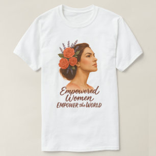 Mjuka kvinnor med Blommigt T Shirt