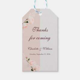 Mjuka lila och grå effekter presentetikett