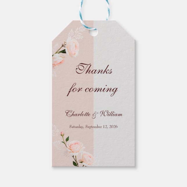 Mjuka lila och grå effekter presentetikett (Framsidan)