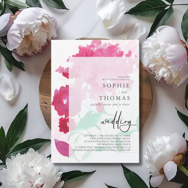 Mjuka lilacus elegant bröllop inbjudningar (Skapare uppladdad)