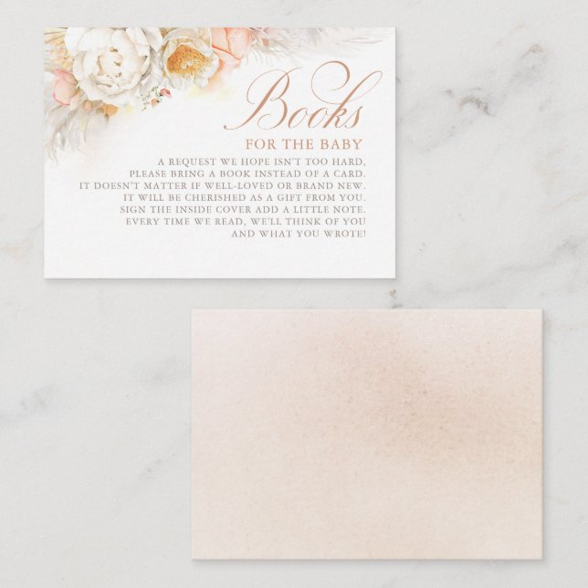 Mjuka ljusflöden, Elegant Bokar för Baby Tilläggskort (Fram/baksida)