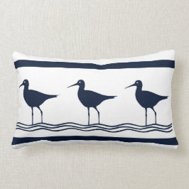 Mjuka marinpiprar på vita PILLOW Lumbarkudde