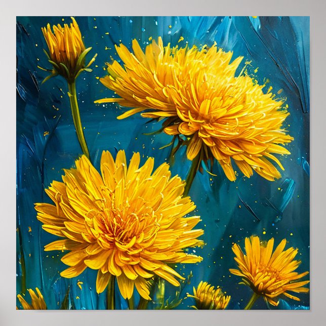 🌼 Mjuka Maskrosor Minimal Natur Lugn Luftig A Poster (Framsidan)