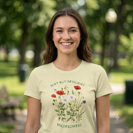 Mjuka Men Motståndskraftiga Vildblommor Blommig Ut T Shirt