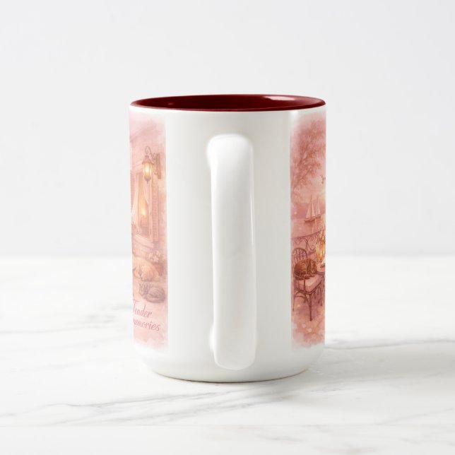 Mjuka minnen Salvia  Vintage Havsliv Två-Tonad Mugg (Handtag)