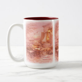 Mjuka minnen Salvia  Vintage Havsliv Två-Tonad Mugg