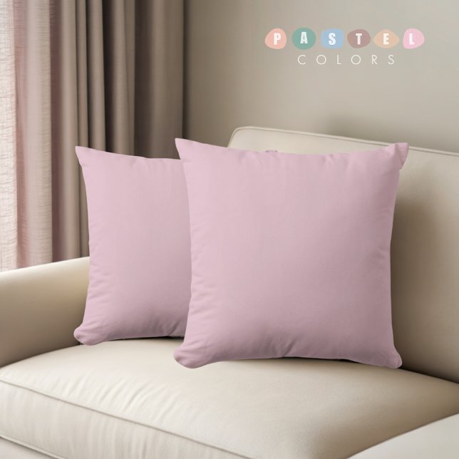 Mjuka, mjuka, pastellulerade, orchid Rosa Färg Kudde (Solid Soft Light Pastel Orchid Pink Color Throw Pillow)
