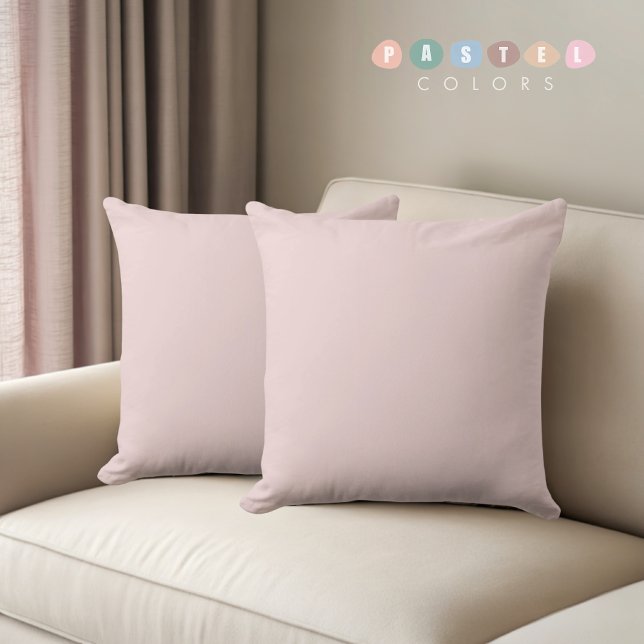 Mjuka, mjuka, pastellulerade, orkidépersika Rosa F Kudde (Solid Soft Light Pastel Orchid Peach Pink Color Throw Pillow)