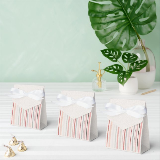 Mjuka Neutrala Ränder Gynnar Låda Presentaskar (Multipel)