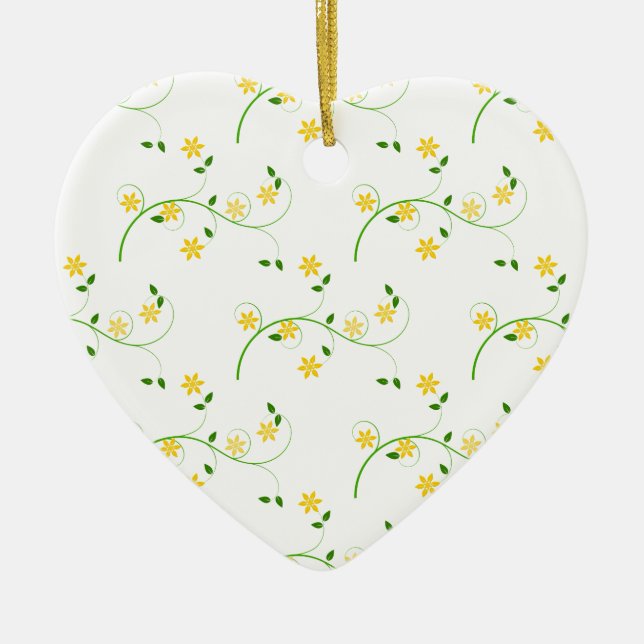 Mjuka och blommor julgransprydnad keramik (Framsidan)
