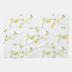 Mjuka och blommor kökshandduk