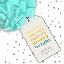 Mjuka och lätta, moderna, minimala blåa jul presentetikett