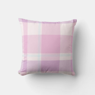 Mjuka och legat Pastel Rosa Plade Mönster Kudde