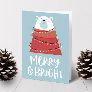 Mjuka och ljusa Polar under jul Helgkort