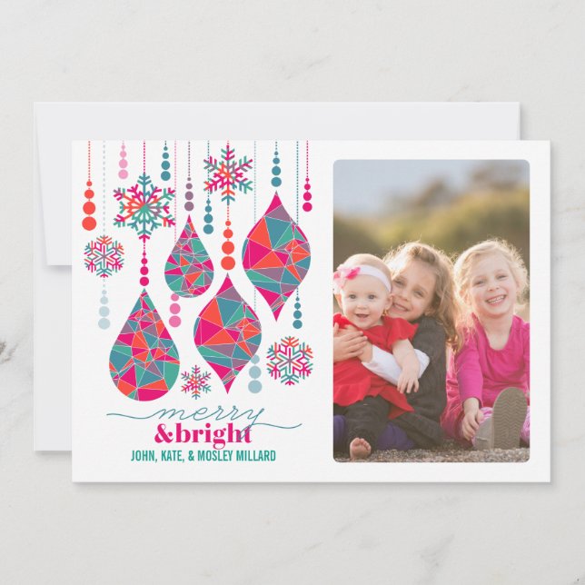 Mjuka och ljusa utsmyckningar julkort (Framsida)