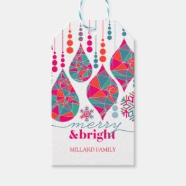 Mjuka och ljusa utsmyckningar presentetikett