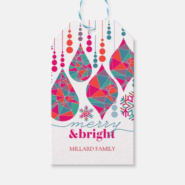 Mjuka och ljusa utsmyckningar presentetikett (Framsidan)