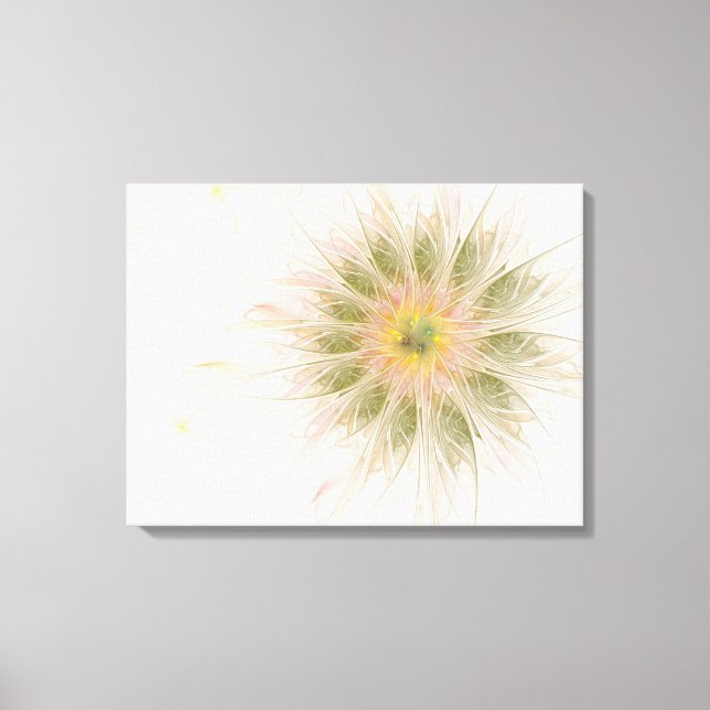 Mjuka och ömma fasansfulla fantasinblommor canvastryck (Framsida)