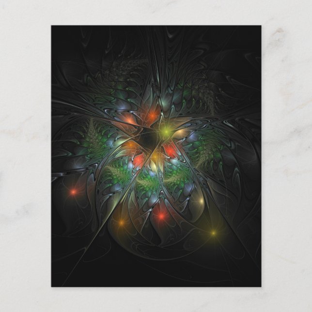 Mjuka och ömma fasansfulla fantasinblommor flygblad (Framsidan)