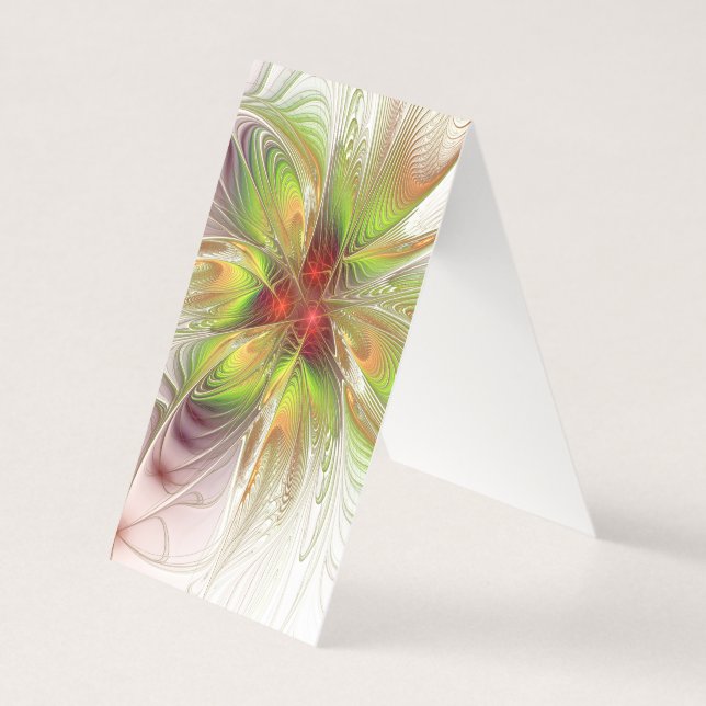 Mjuka och ömma fasansfulla fantasinblommor kort (Framsida)