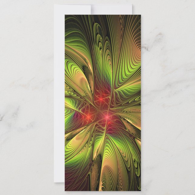 Mjuka och ömma fasansfulla fantasinblommor kort (Framsida)