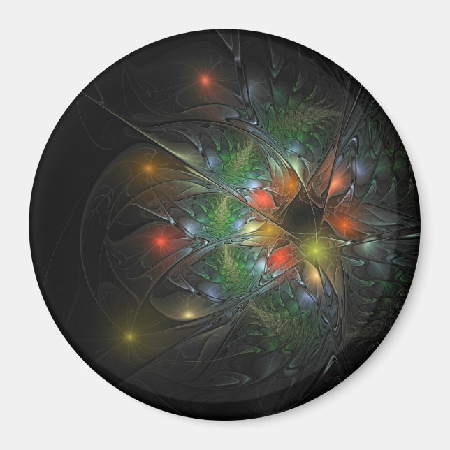 Mjuka och ömma fasansfulla fantasinblommor magnet (Framsidan)