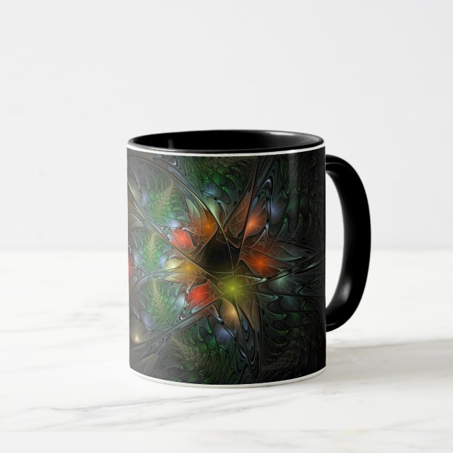 Mjuka och ömma fasansfulla fantasinblommor mugg (Framsida höger)