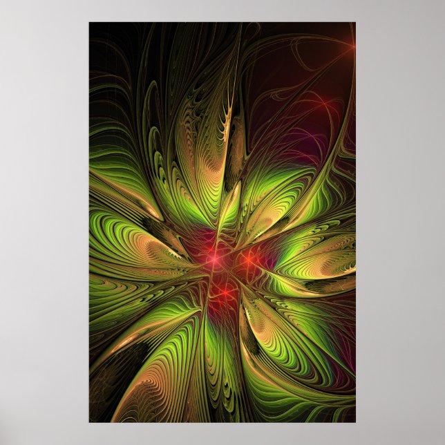 Mjuka och ömma fasansfulla fantasinblommor poster (Framsidan)