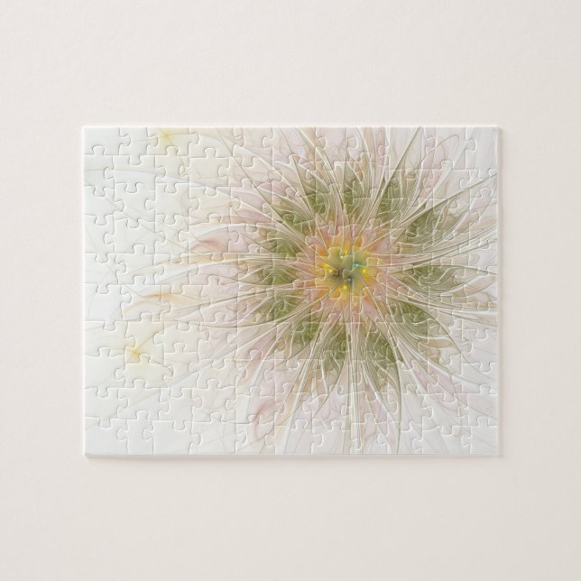 Mjuka och ömma fasansfulla fantasinblommor pussel (Horisontell)