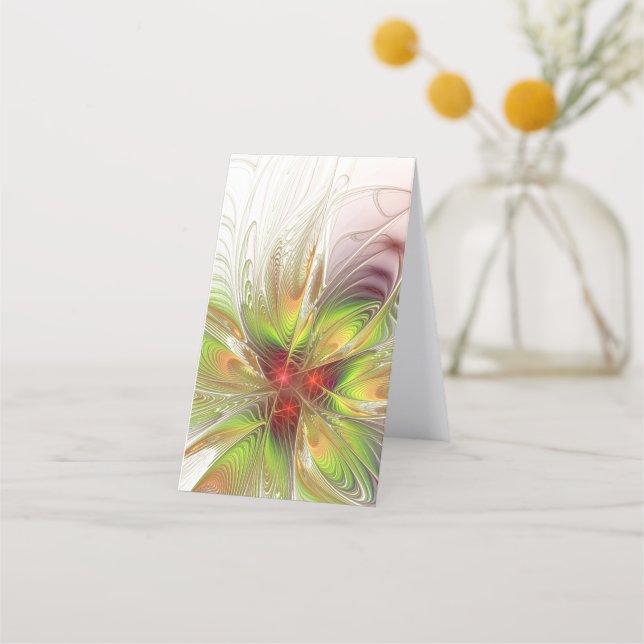 Mjuka och ömma fasansfulla fantasinblommor tidsbeställning kort (Framsida)