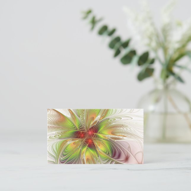 Mjuka och ömma fraktal fantasi blommor  rådkort (Stående Fram)