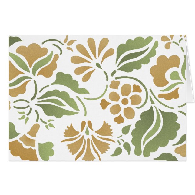 Mjuka orangeblommor hälsningskort (Framsidan Horizontal)