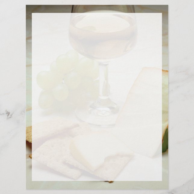 Mjuka ostar, krackar och glas av vin (Framsida)