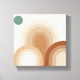 Mjuka överlappande bågar - Jordens minimalistiska  Canvastryck