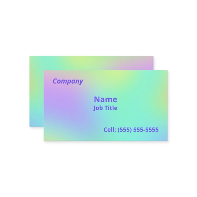 Mjuka övertoningsfärgade Affärskort Visitkort (Fram/Back In Situ)