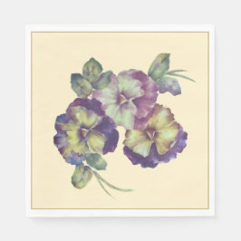 Mjuka Pansy Blommiga Servetter | Vardag & Speciell
