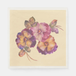 Mjuka Pansy Blommiga Servetter | Vardag & Speciell