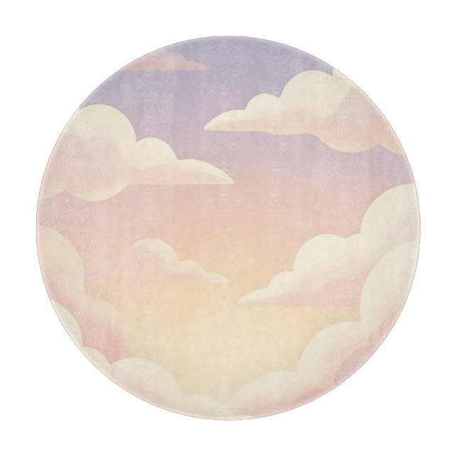 Mjuka Pastell Drömmiga Moln Lavendel Rosa Himmel  (Framsidan)
