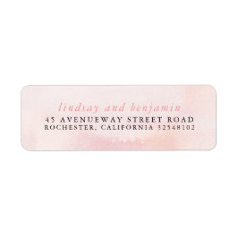 Mjuka Pastell Rosa Nyanser Returadress Etikett