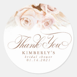 Mjuka Pastellblommor Pampasgräs Tack Runt Klistermärke